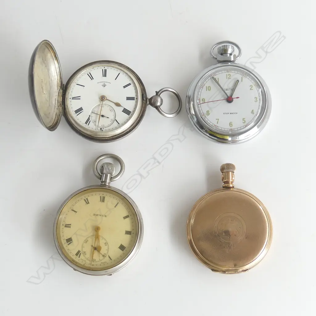 4 vintage POCKET WATCHES: 1X SMITHS ETC some faults Image 1++