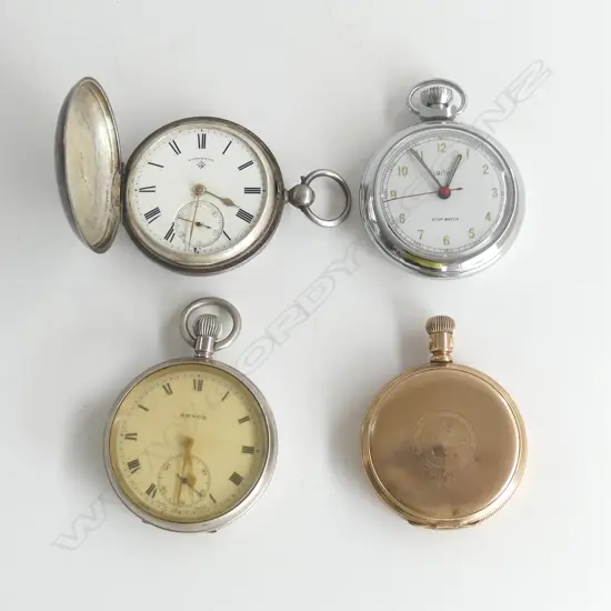 4 vintage POCKET WATCHES: 1X SMITHS ETC some faults