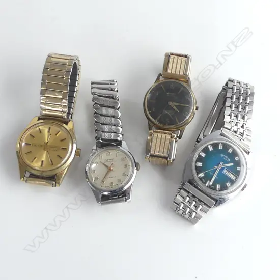 4 VINTAGE GENT'S WRISTWATCHES: CITIZEN 'NEW MASTER' running + 3 others. Some faults