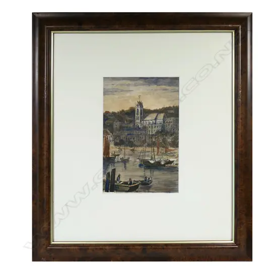 19THC WATERCOLOUR OF TORQUAY, 150 x 240mm, FRAMED