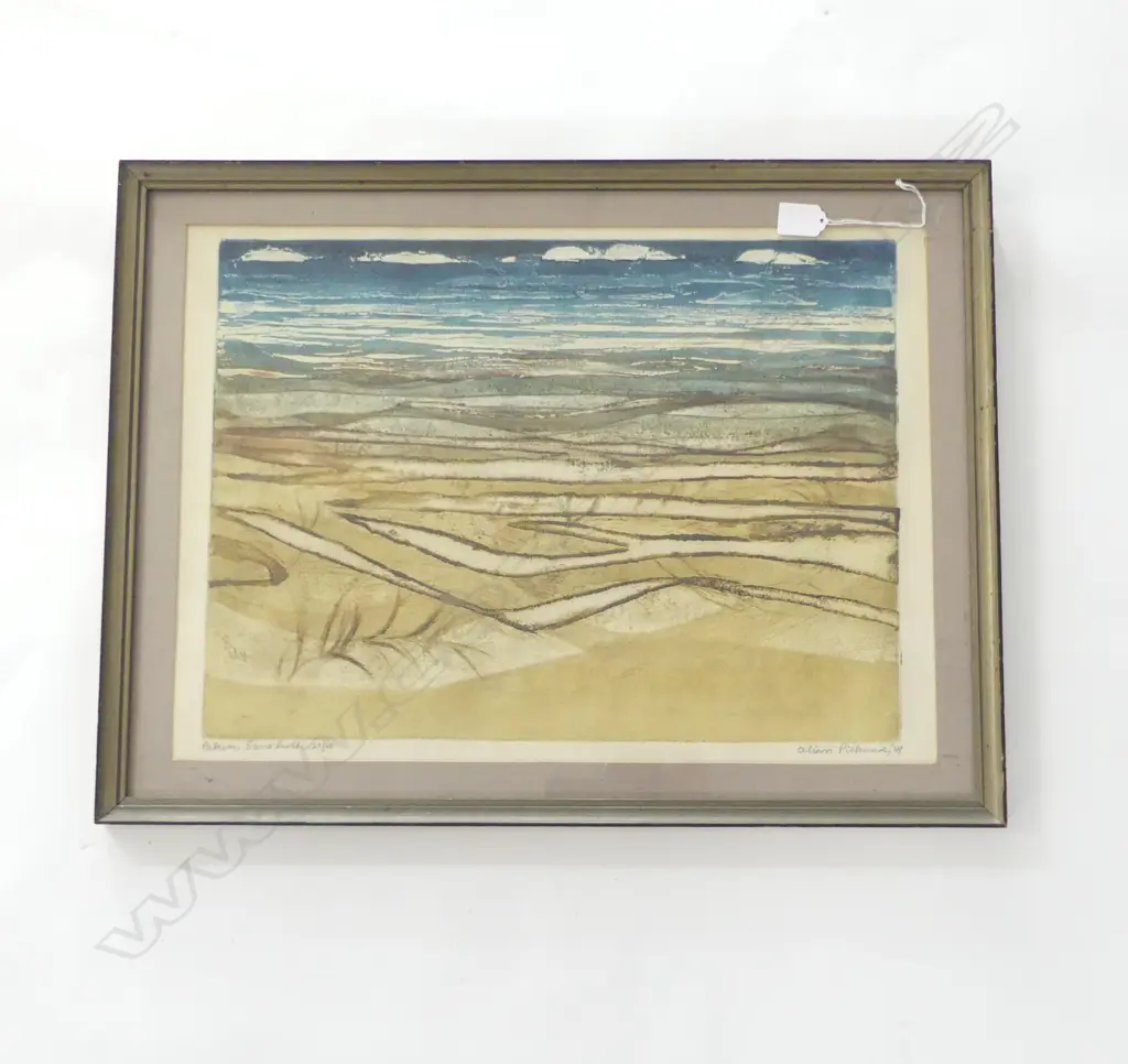 NUMBERED PRINT PAKIRI SANDFEILDS BY ALISON PICKMERE H480 W640MM Image 1++