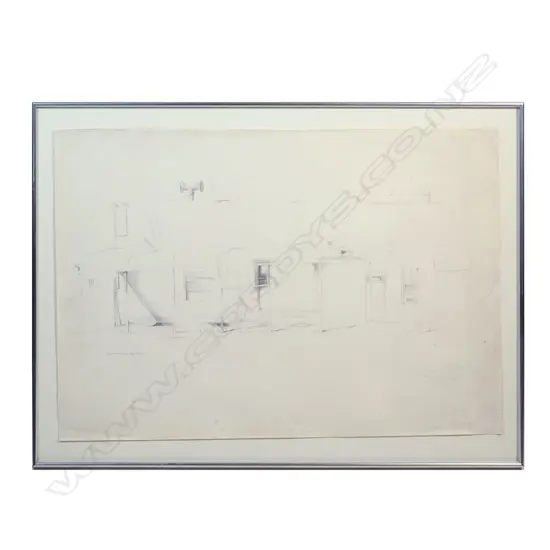GRAHAME SYDNEY 'BROKEN HILL' PENCIL DRAWING SIGNED INSCRIBED '81 510 x 755mm...
