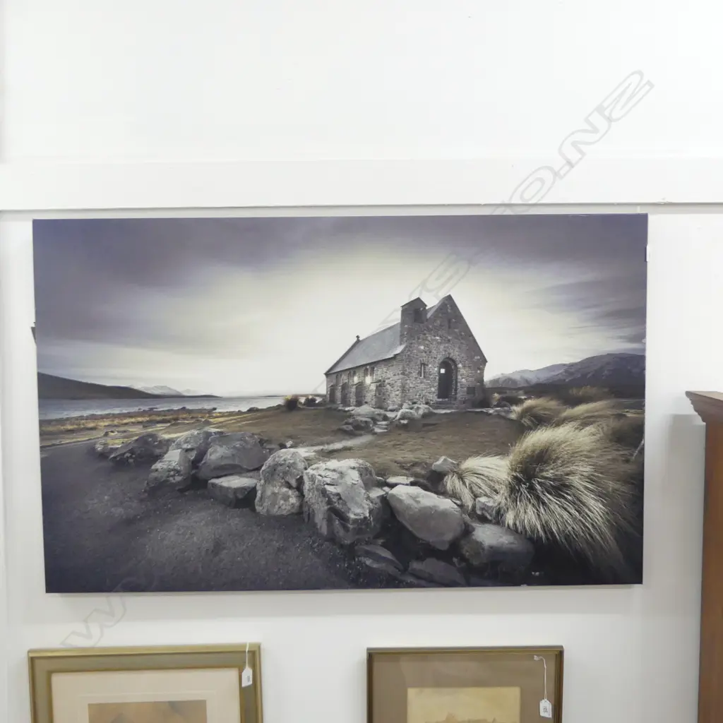 LG LAKE TEKAPO / CHURCH OF GOOD SHEPHERD CANVAS PRINT 745x1200mm Image 1++