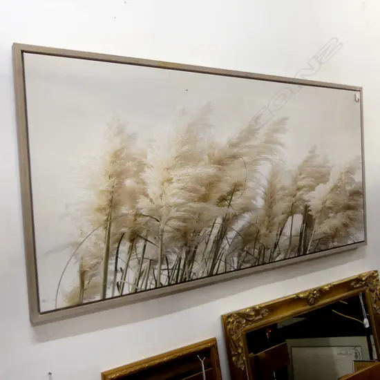 2 LG MODERN CANVAS PRINTS; ABSTRACT & TOI TOI 685x1385mm