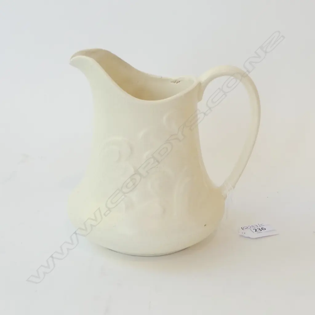 WHITE GLAZED CROWN LYNN JUG #417 H.165mm Image 1++