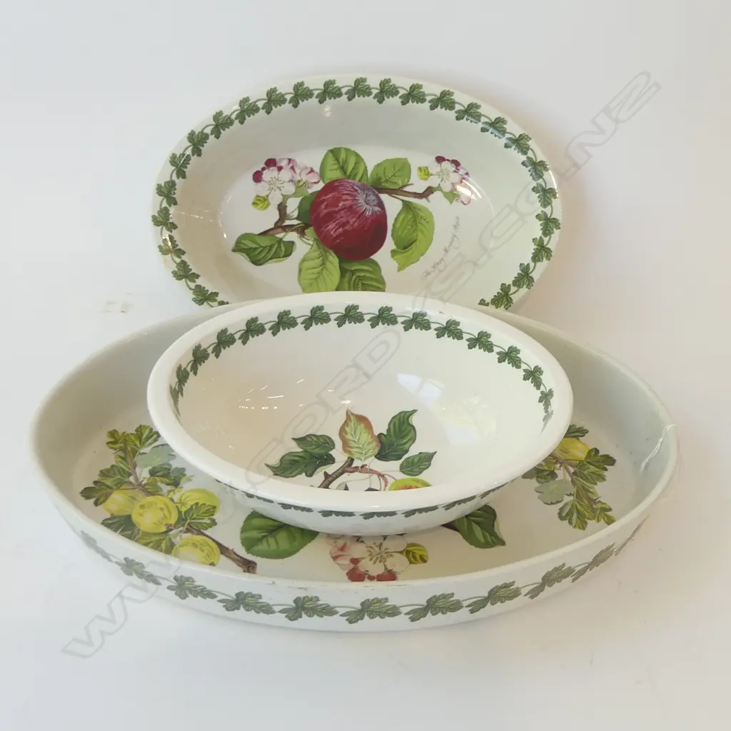 3 OVAL PORTMERION POMOANA BAKING DISHES 370x235mm Image 1++