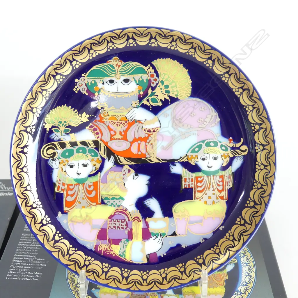 2 ROSENTHAL BJORN WIINBLAD ALADDIN PLATES, 160mm dia, BOXED Image 1++