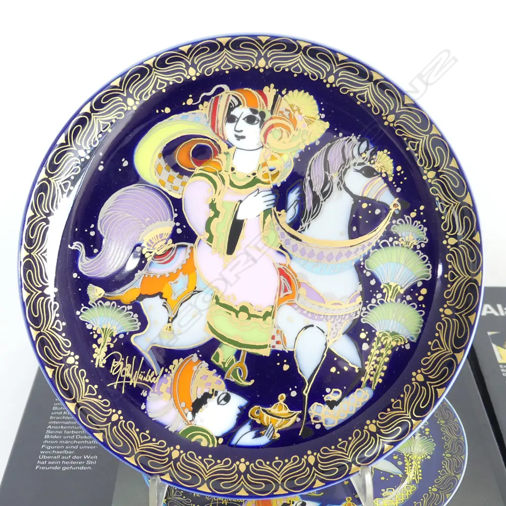 2 ROSENTHAL BJORN WIINBLAD ALADDIN PLATES, 160mm dia, BOXED Image 1++