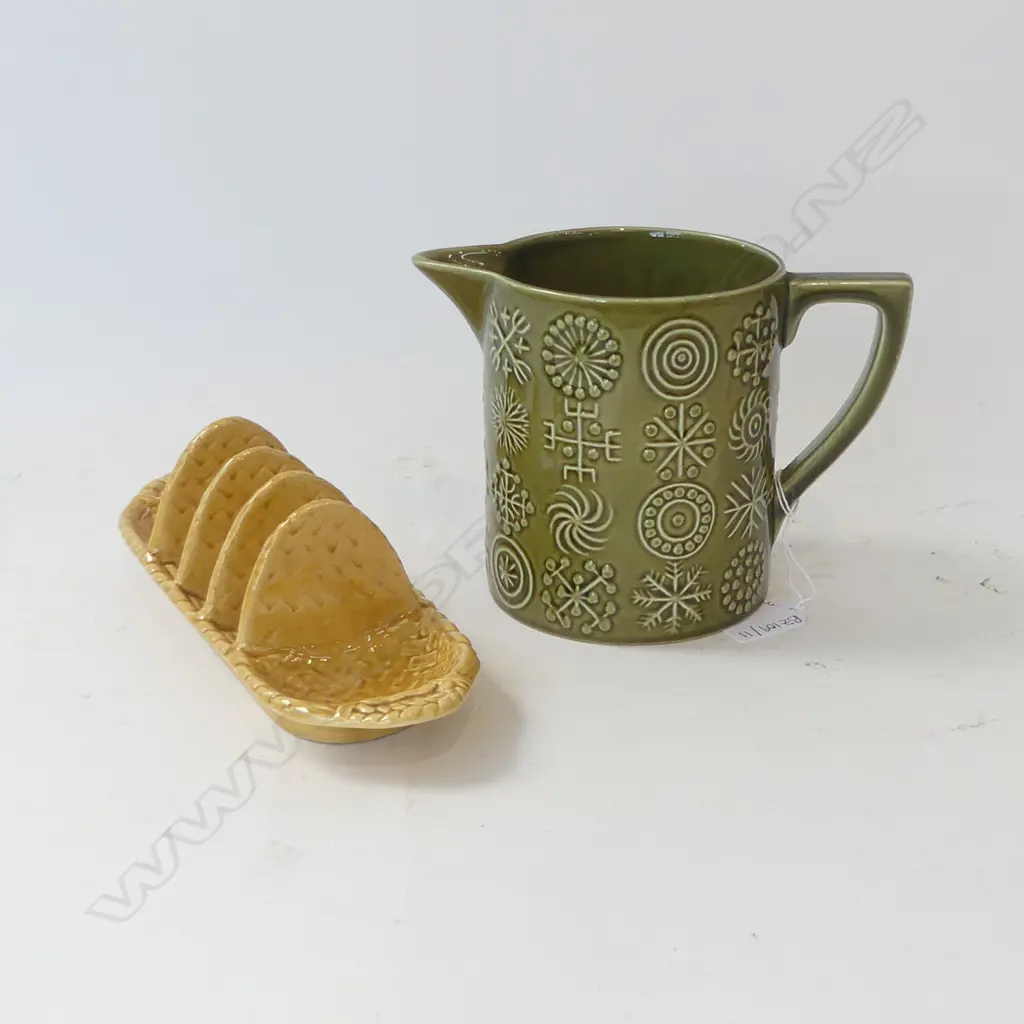 PORTMERION JUG H.125mm, SYLVAC TOAST RACK L.240mm Image 1++