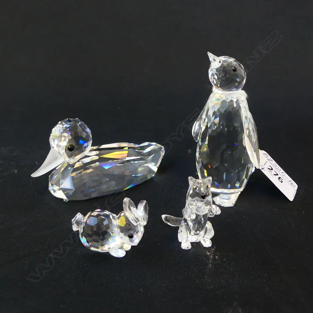 DELIGHTFUL COLLECTION OF 4 SWAROVSKI CRYSTAL ANIMALS Image 1++