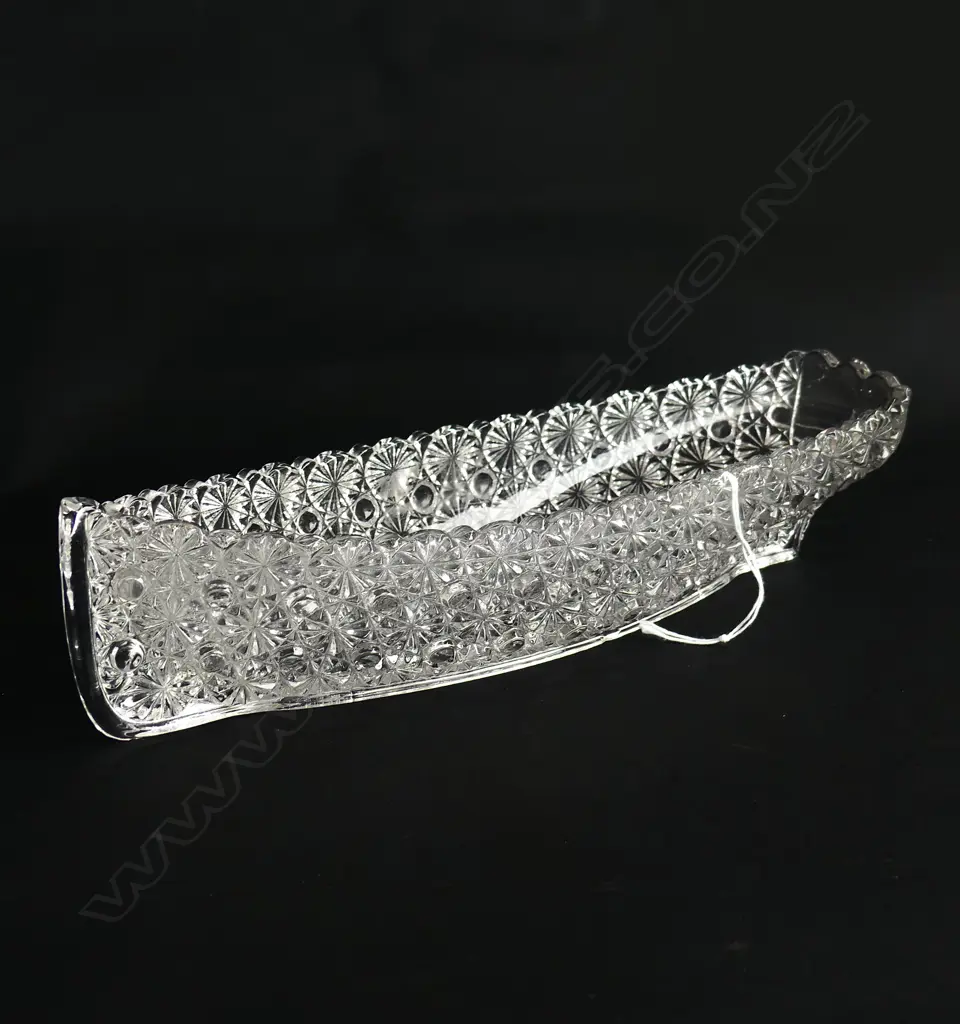 VICTORIAN GRACE DARLING PRESSED GLASS BOAT DESIGNED BY EDWARD BOLTON L.27CM Image 1++