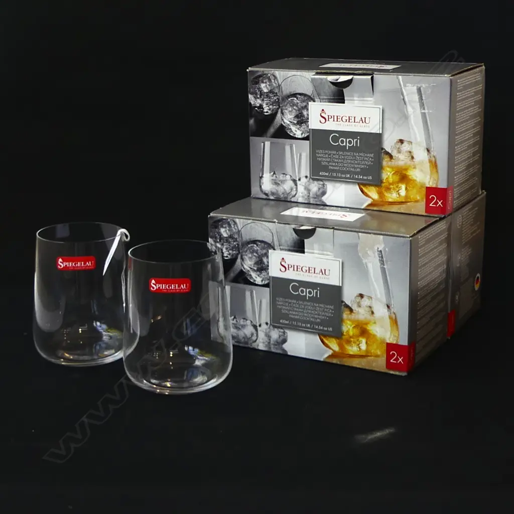 SET OF 6 SPIEGALAU CAPRI MIX DRINKS / WHISKY GLASSES 430ML UNUSED IN BOXES GERMANY Image 1++