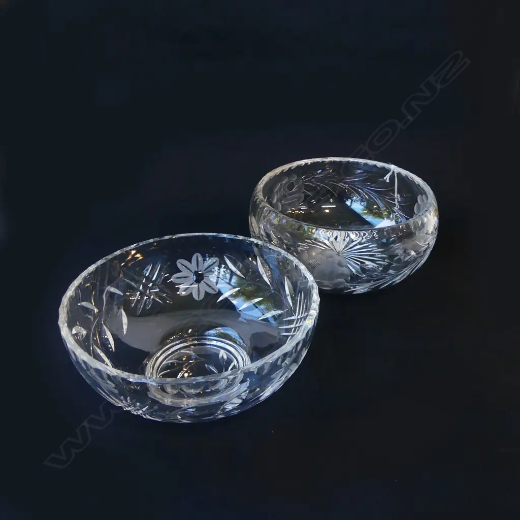 2 CUT CRYSTAL BOWLS Image 1++