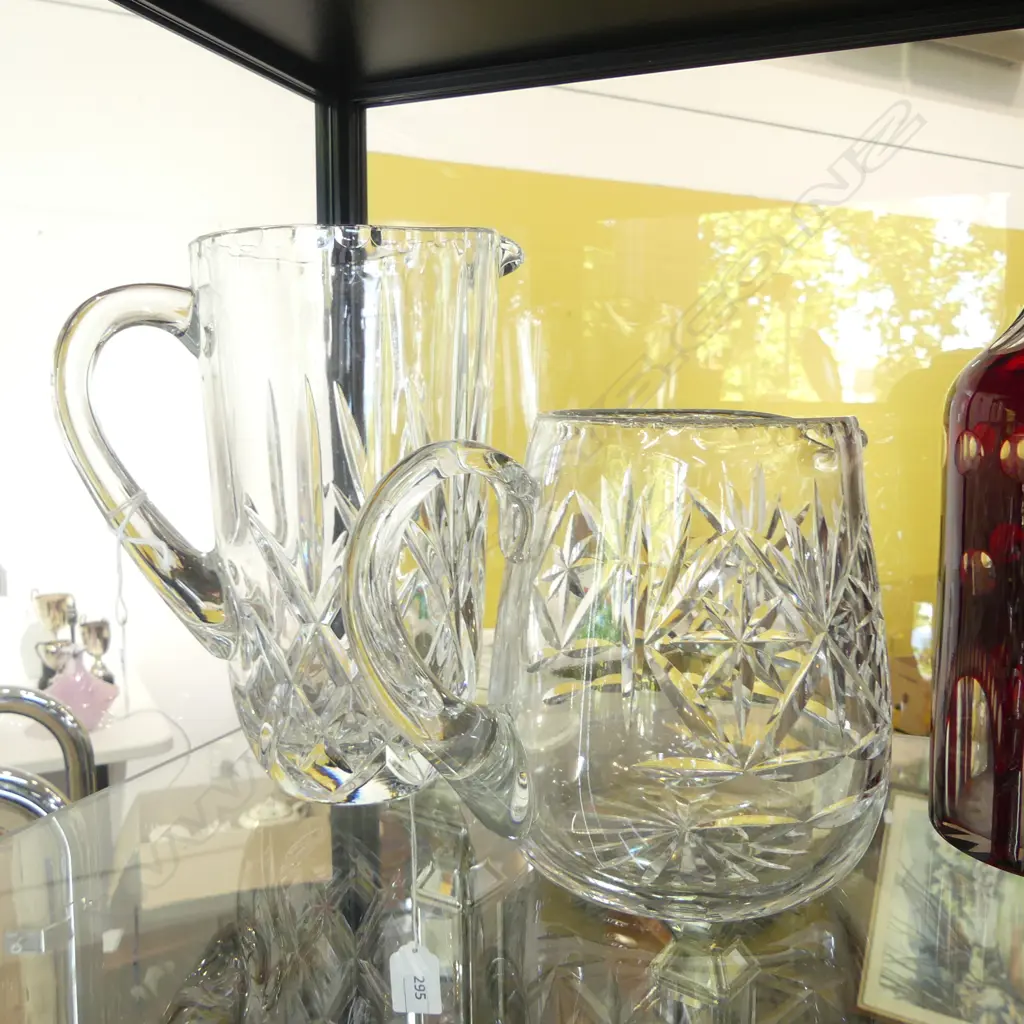 2  CUT CRYSTAL JUGS R DOULTON + WEBB & CORBETT Image 1++