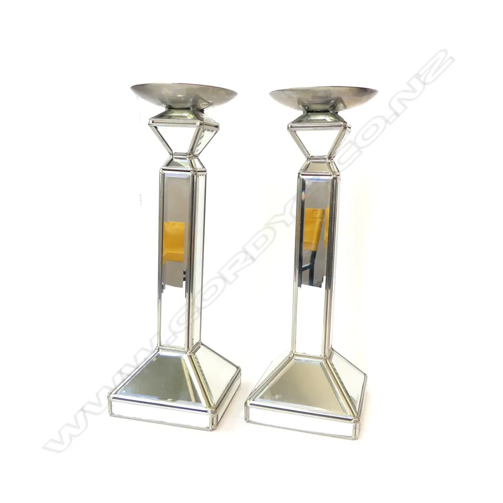 PR MIRRORED CANDLE HOLDERS H320MM Image 1++