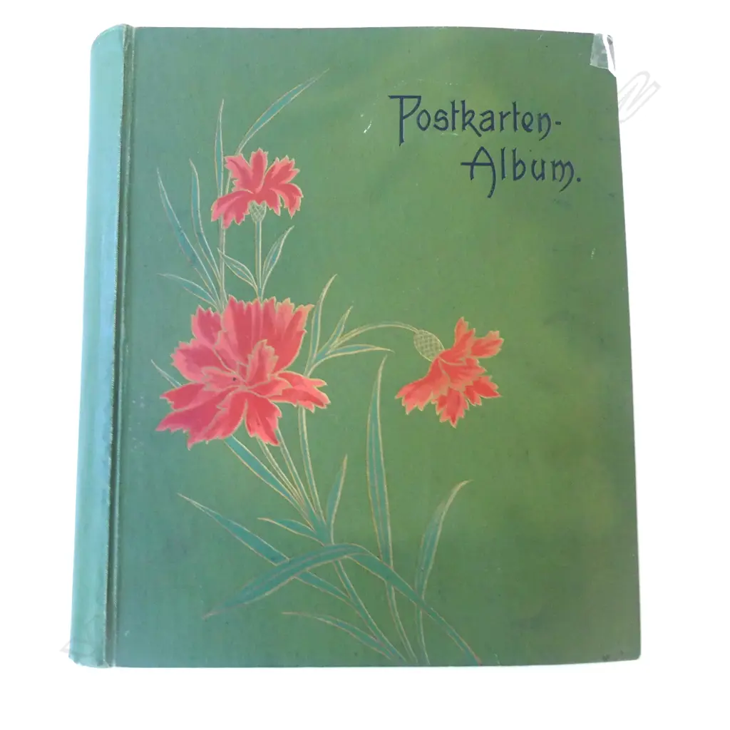 GERMAN / EUROPEAN POSTCARD ALBUM C.1900 290x250mm Image 1++