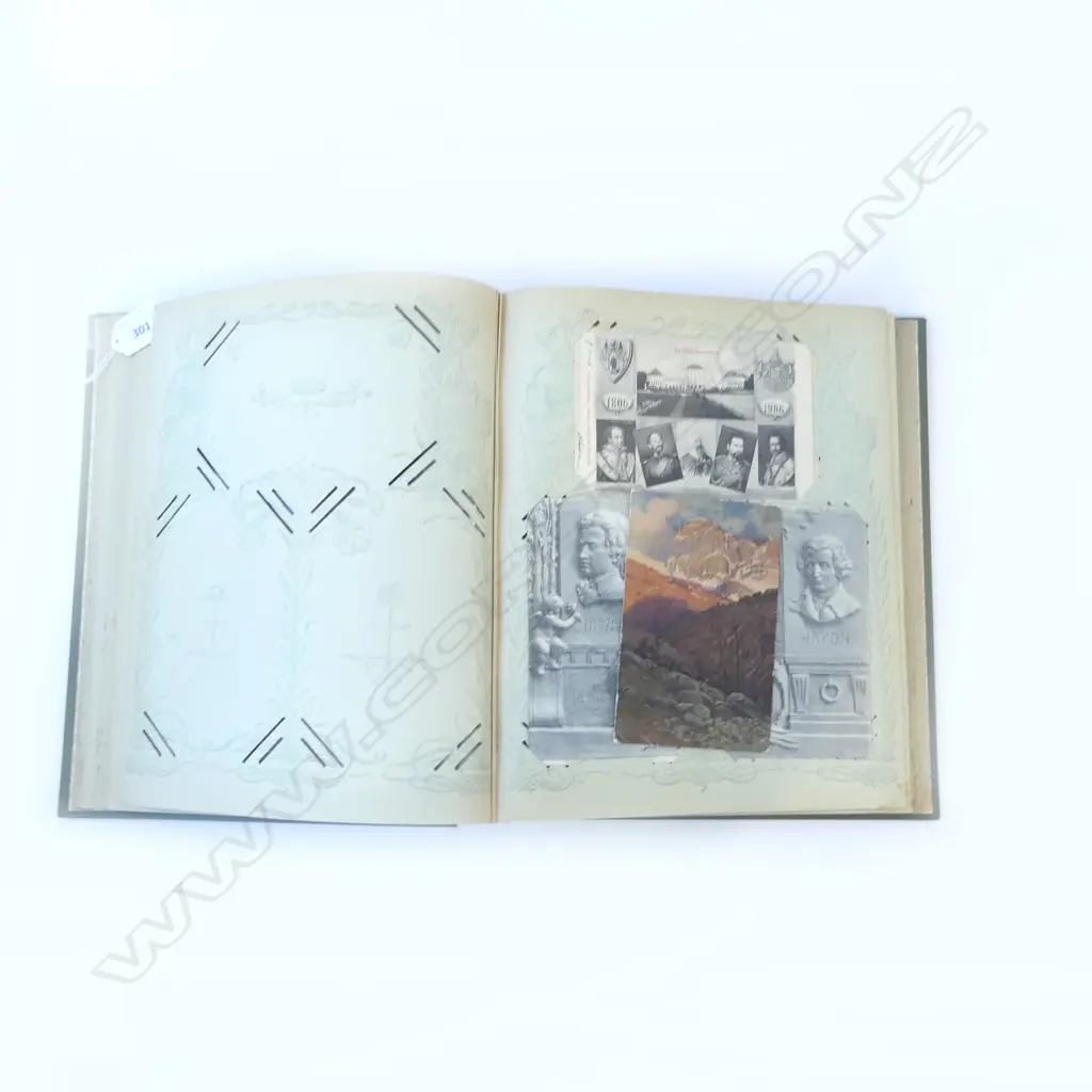 GERMAN / EUROPEAN POSTCARD ALBUM C.1900 290x250mm Image 1++