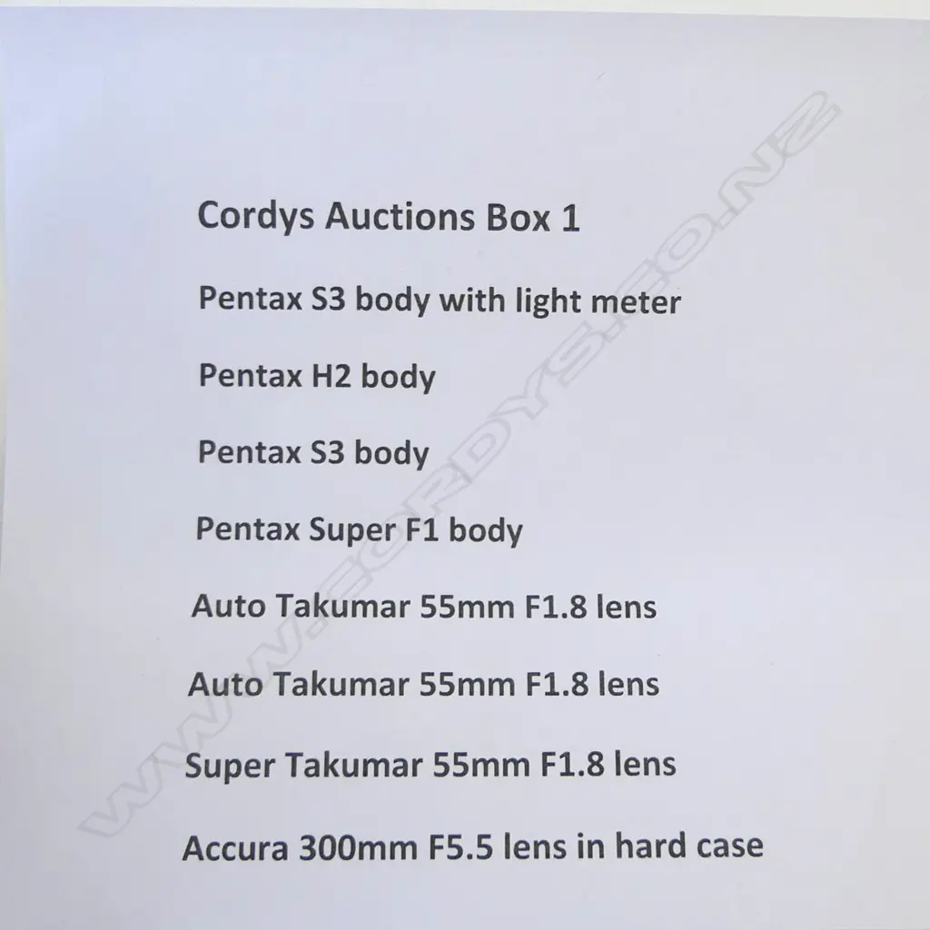 4 PENTAX CAMERAS BODIES (2xS3, H2, F1), 3 AUTO TAKUMAR LENSES + ACCURA LENS Image 1++