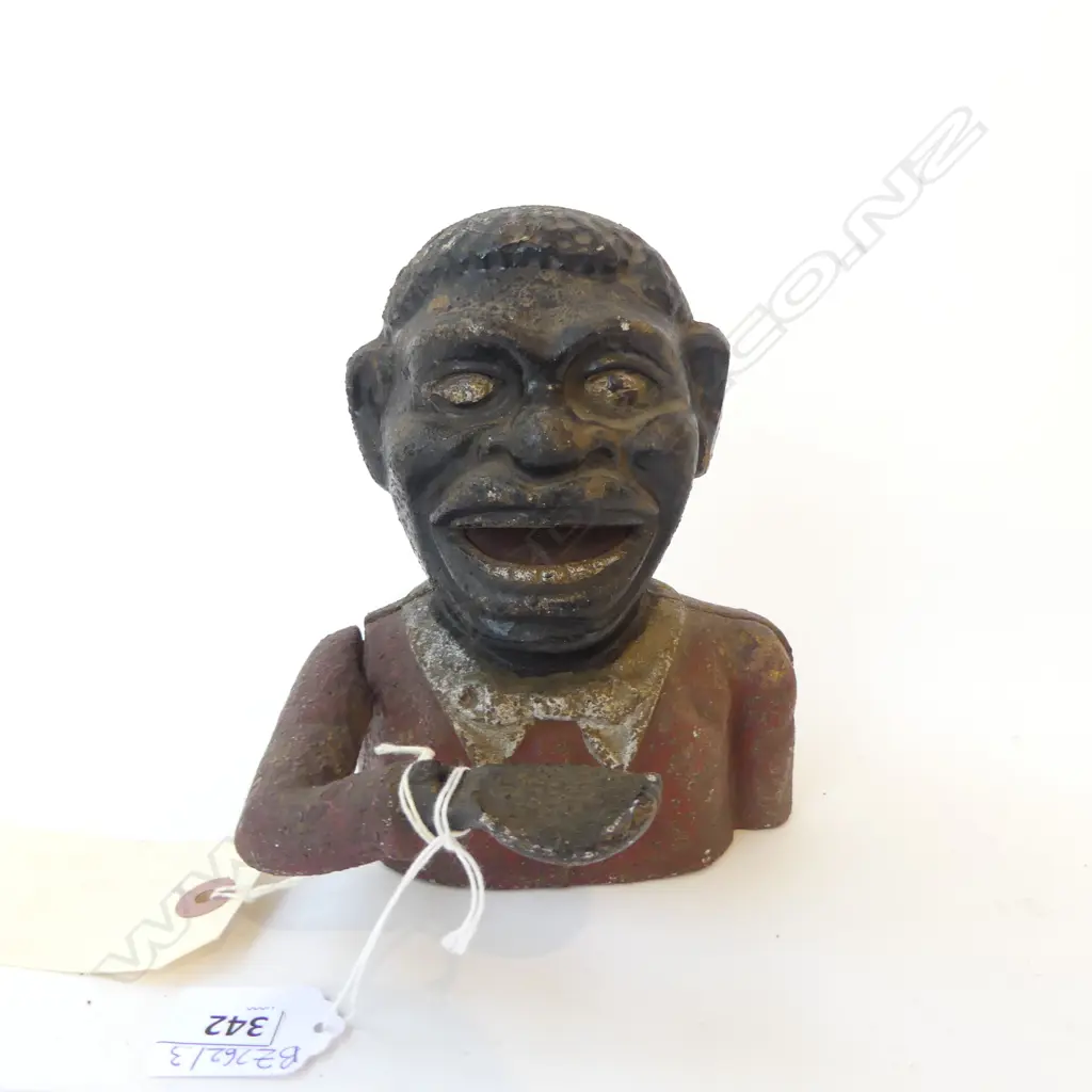 CAST IRON MONEY BANK BY SYDENHAM & MCOUSTRA C.1930 H.155mm Image 1++