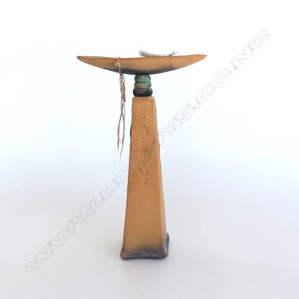 STUDIO POTTERY SCULPTURE VOYAGE 2 SIGNED JAN H300MM Image 1++