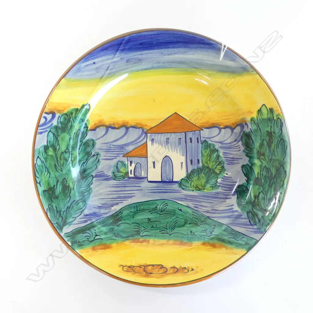 LARGE CORSO DE FIORI ITALY SERVING PLATE/CHARGER Dia.380mm hand painted Image 1++