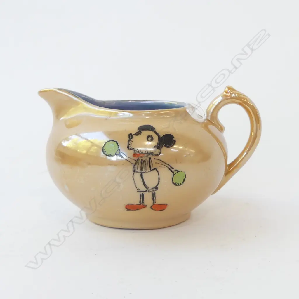 1930’S MICKEY MOUSE LUSTRE WARE JUG MADE IN JAPAN L.135MM Image 1++