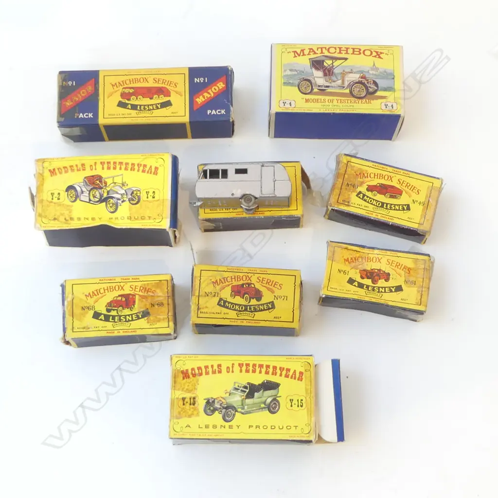 9 ASST. LESNEY MATCHBOX CARS; INCL. 3 YESTERYEAR Image 1++