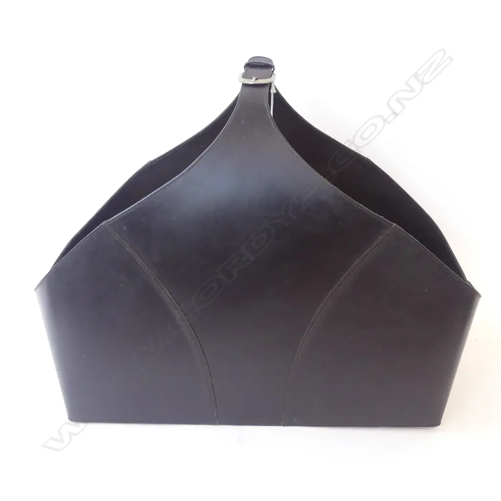 'REDD LEATHER' BASKET W.610mm Image 1++
