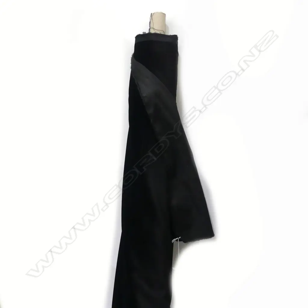 FABRIC BOLT, BLACK VELVET CLOTH W.1450mm Image 1++