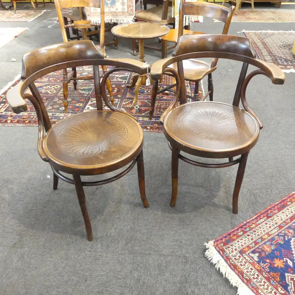 PR MUNDAS BENTWOOD ARMCHAIRS Image 1++