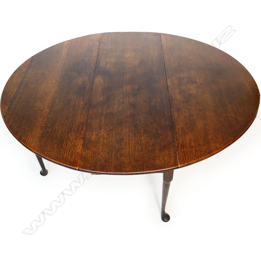 A Georgian oak drop leaf table, Image 1++
