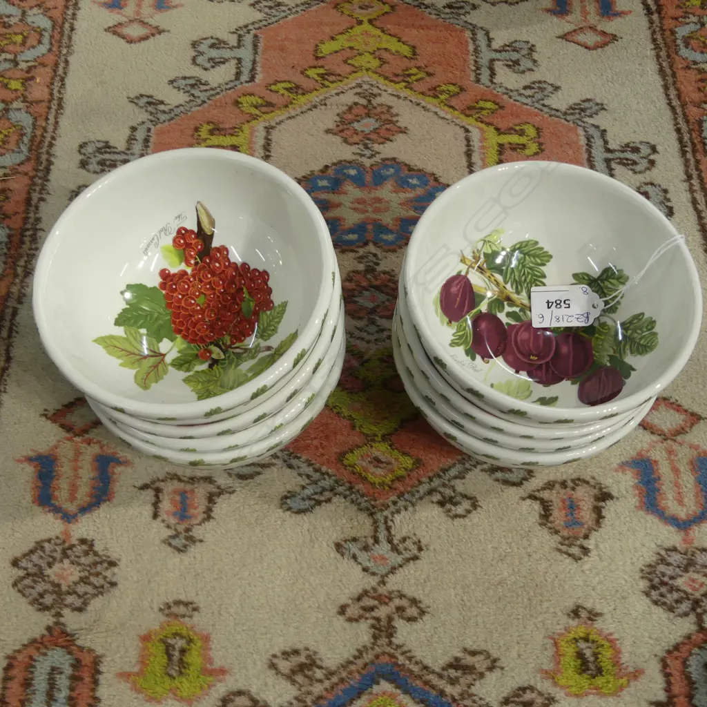 8 PORTMEIRION POMONA CEREAL BOWLS 140mm dia Image 1++