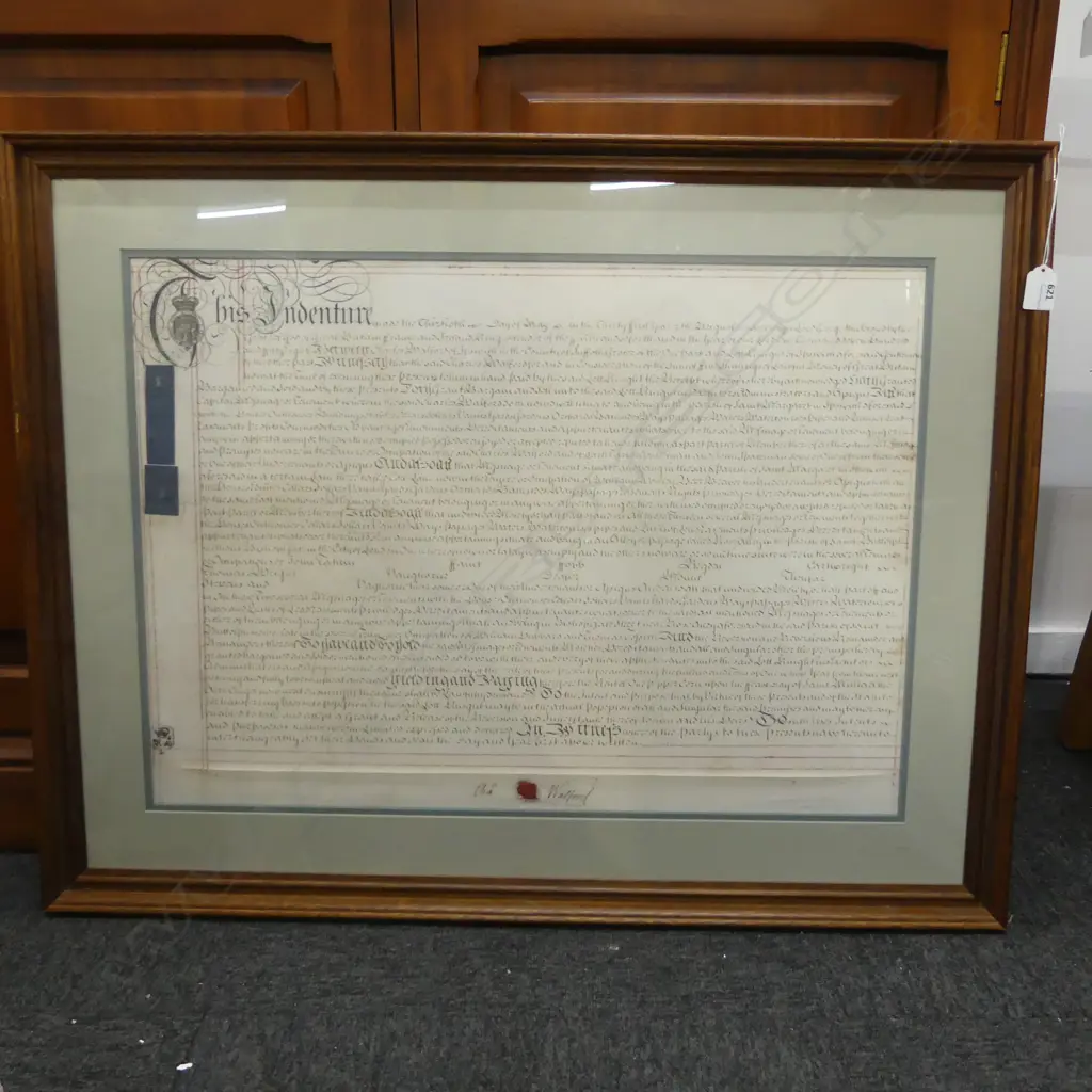LG FRAMED GEORGIAN INDENTURE 485x680mm Image 1++