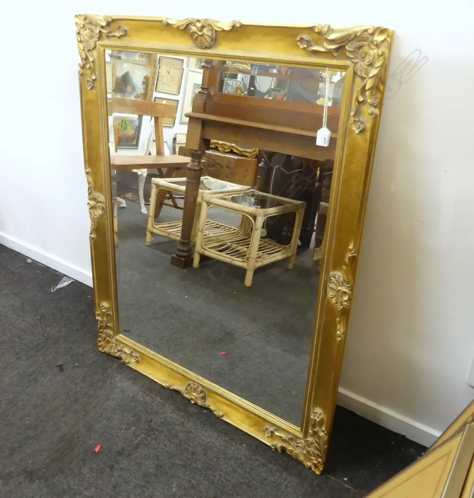 LG MODERN GILT FRAMED MIRROR 1080x870mm Image 1++