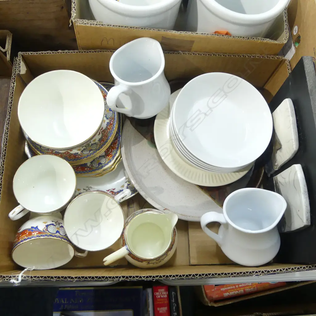 BOX LOT CHINA POTTERY ETC Image 1++
