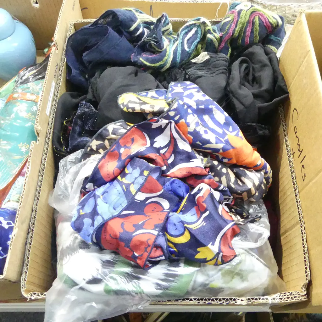 BOX LOT SILK SCARFS ETC  Image 1++