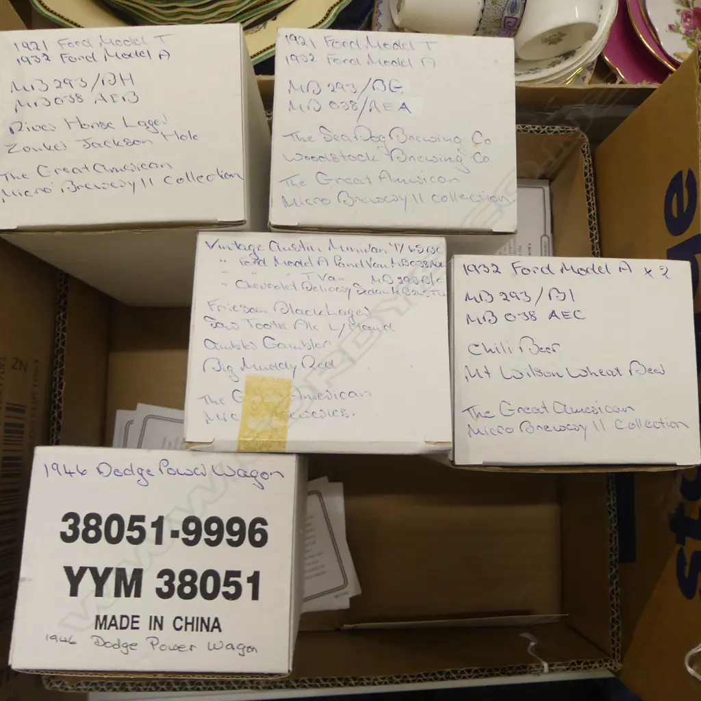 5 BOXES OF DIE CAST MODELS  ALL NAMED ON OUTSIDE OF BOXES Image 1++
