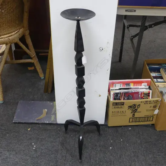 2 LG METAL CANDLESTICKS H.1200 / 780mm