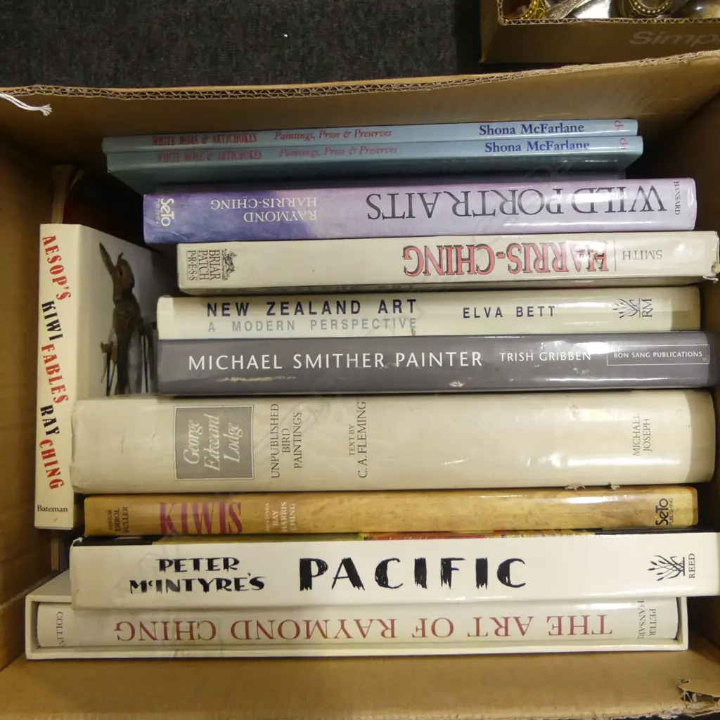 BOX LOT NZ ART REF BOOKS ETC Image 1++