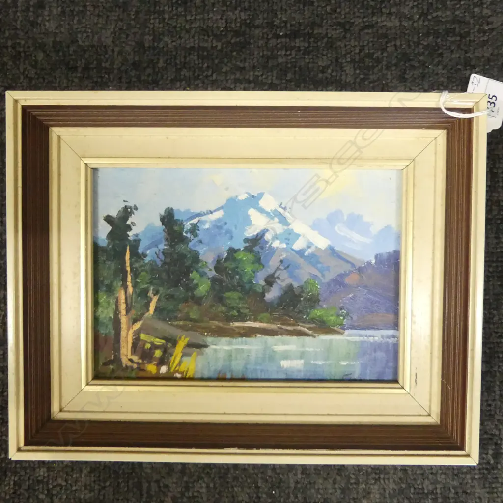SMALL NZ OIL LAKE WAKATIPU 110x170mm Image 1++