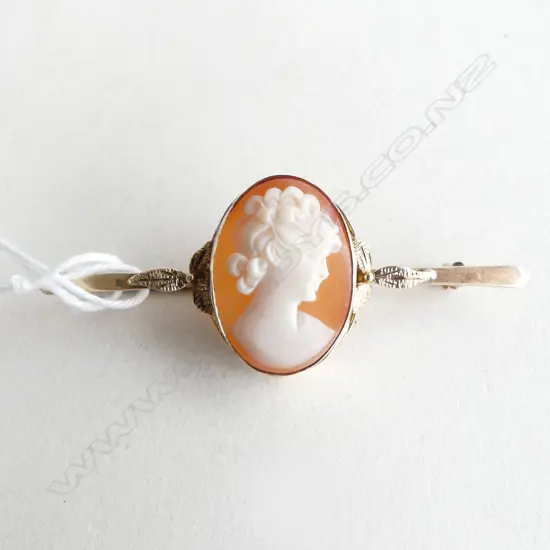 9CT CAMEO BROOCH, 5.0gms