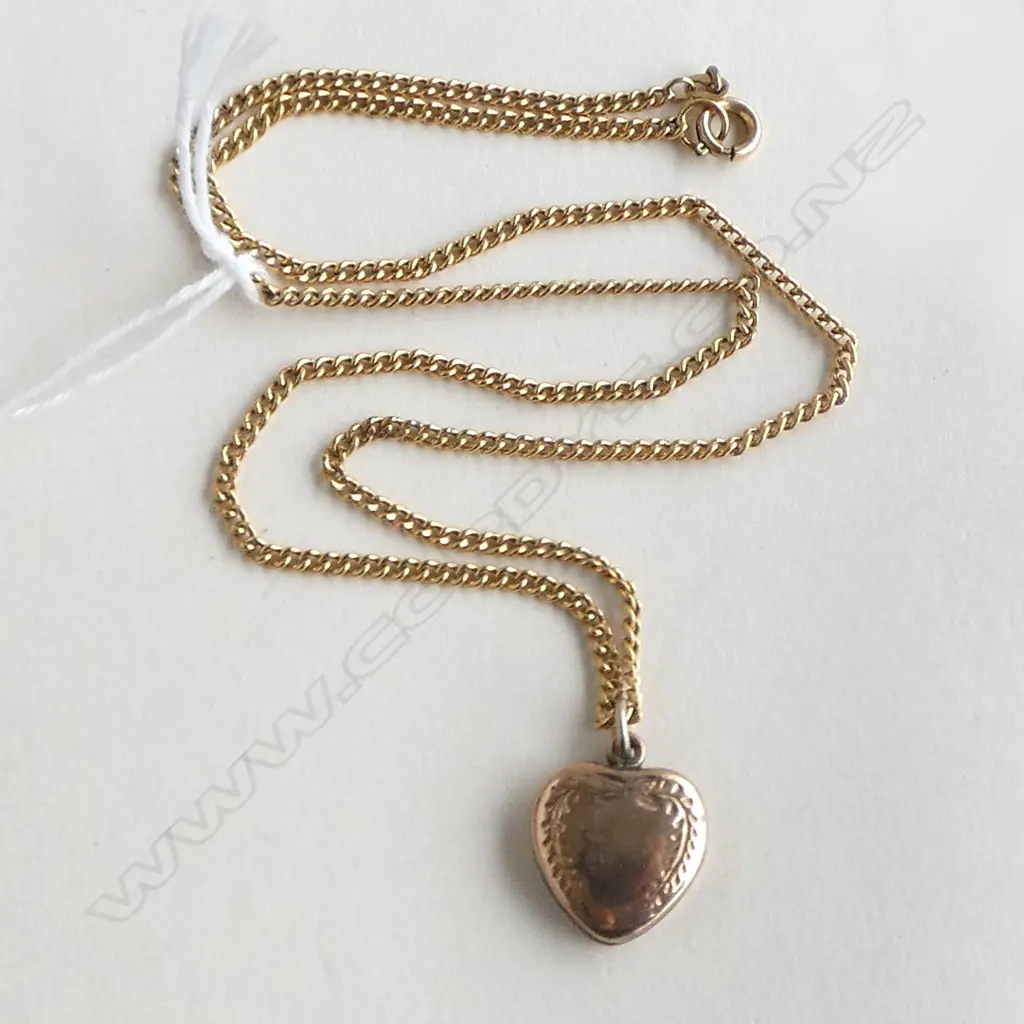 9CT ROSE GOLD LOCKET (COSTUME CHAIN) 1.25gms Image 1++