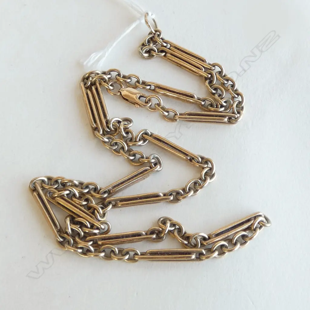 9ct GOLD FANCY LINK CHAIN 17.62 gms L.490mm Image 1++