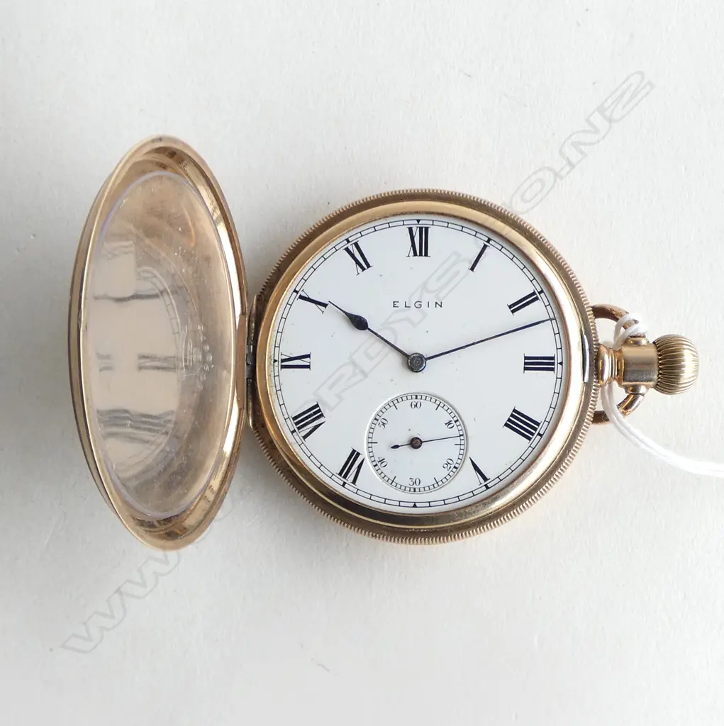 10ct GOLD FULL HUNTER POCKET WATCH 91.7gms Image 1++