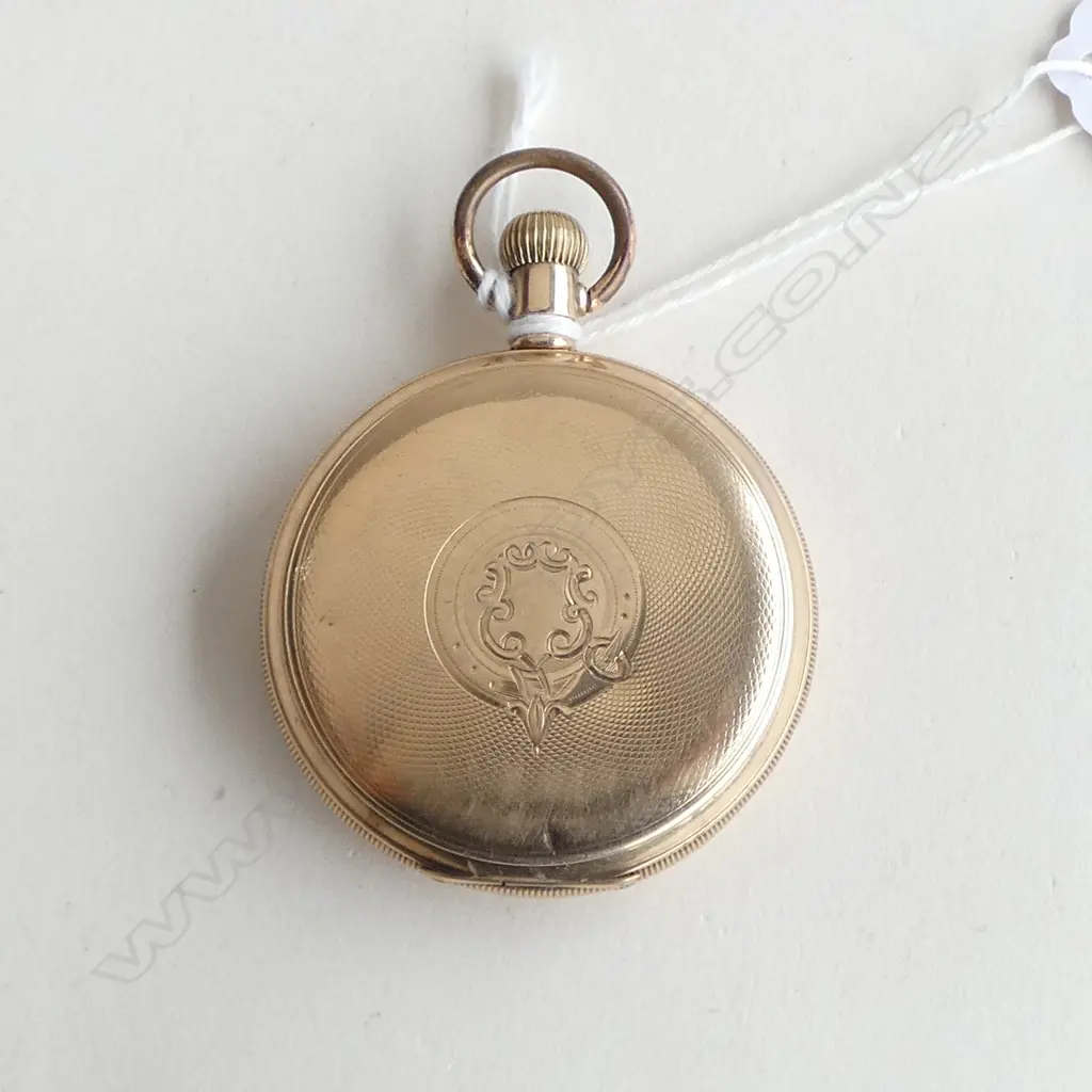10ct GOLD FULL HUNTER POCKET WATCH 91.7gms Image 1++