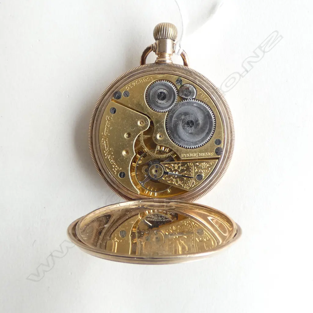10ct GOLD FULL HUNTER POCKET WATCH 91.7gms Image 1++