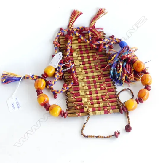 ETHNIC BREAST PLATE NECKLACE + TASSELLED NECKLACE L.820mm