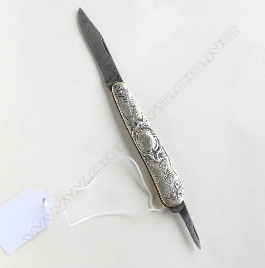 GENEVE 1869 'EXPOSITION NATIONALE' SILVER POCKET KNIFE L.75mm Image 1++