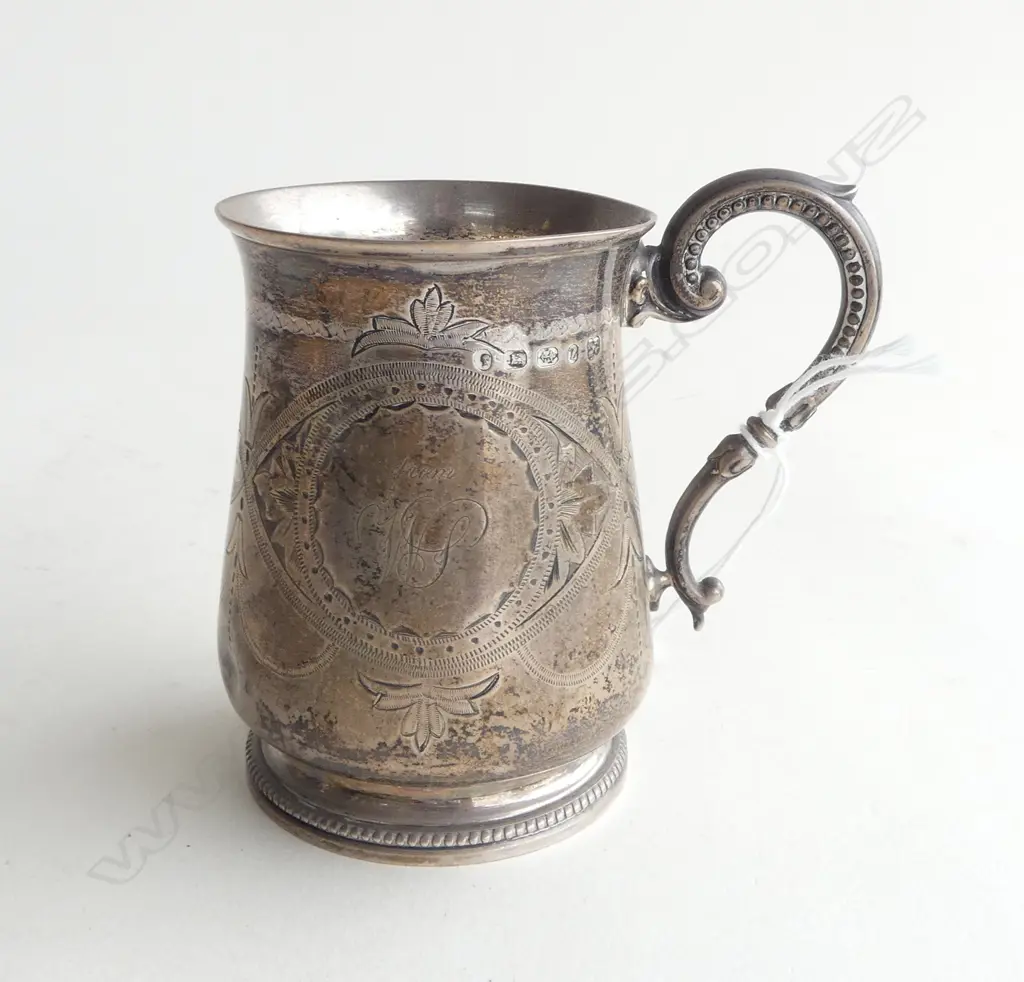 STG SILVER MUG, B'HAM 1874 102grms Image 1++