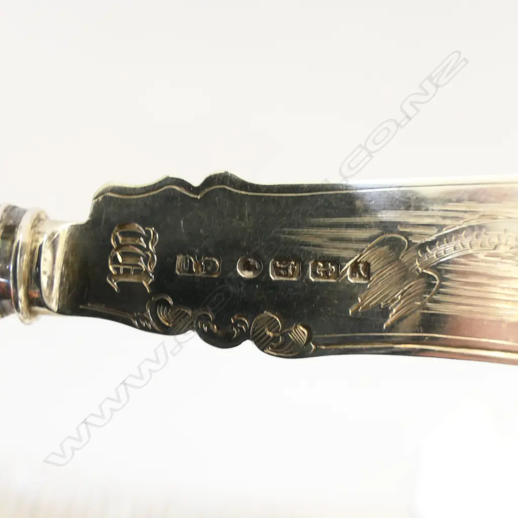 12 PCE STG SILVER FISH SET, B'HAM LATE 19thC Image 1++